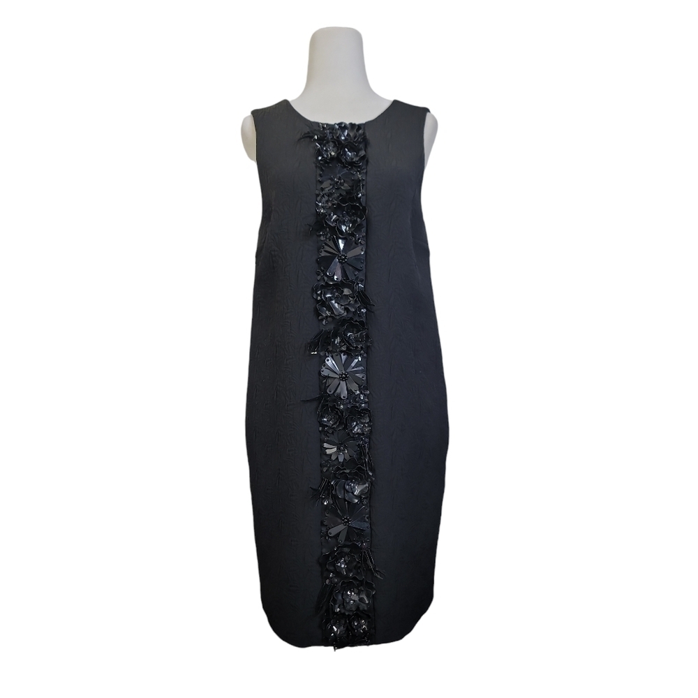 MSGM Floral embossed fabric with garden Embellished mini dress